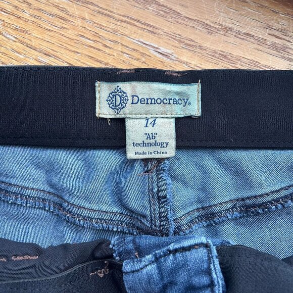 Democracy Ab Technology Stretch Straight Leg Slimming Tummy Control Jeans Sz 14 - Picture 2 of 11